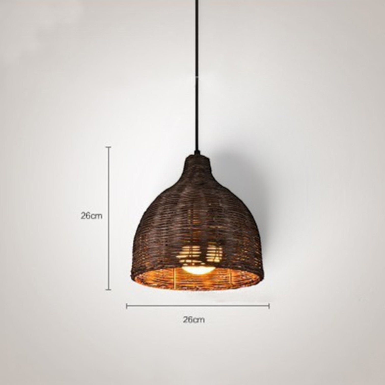 Rattan Bamboo Chandelier – Handwoven Japanese Pendant