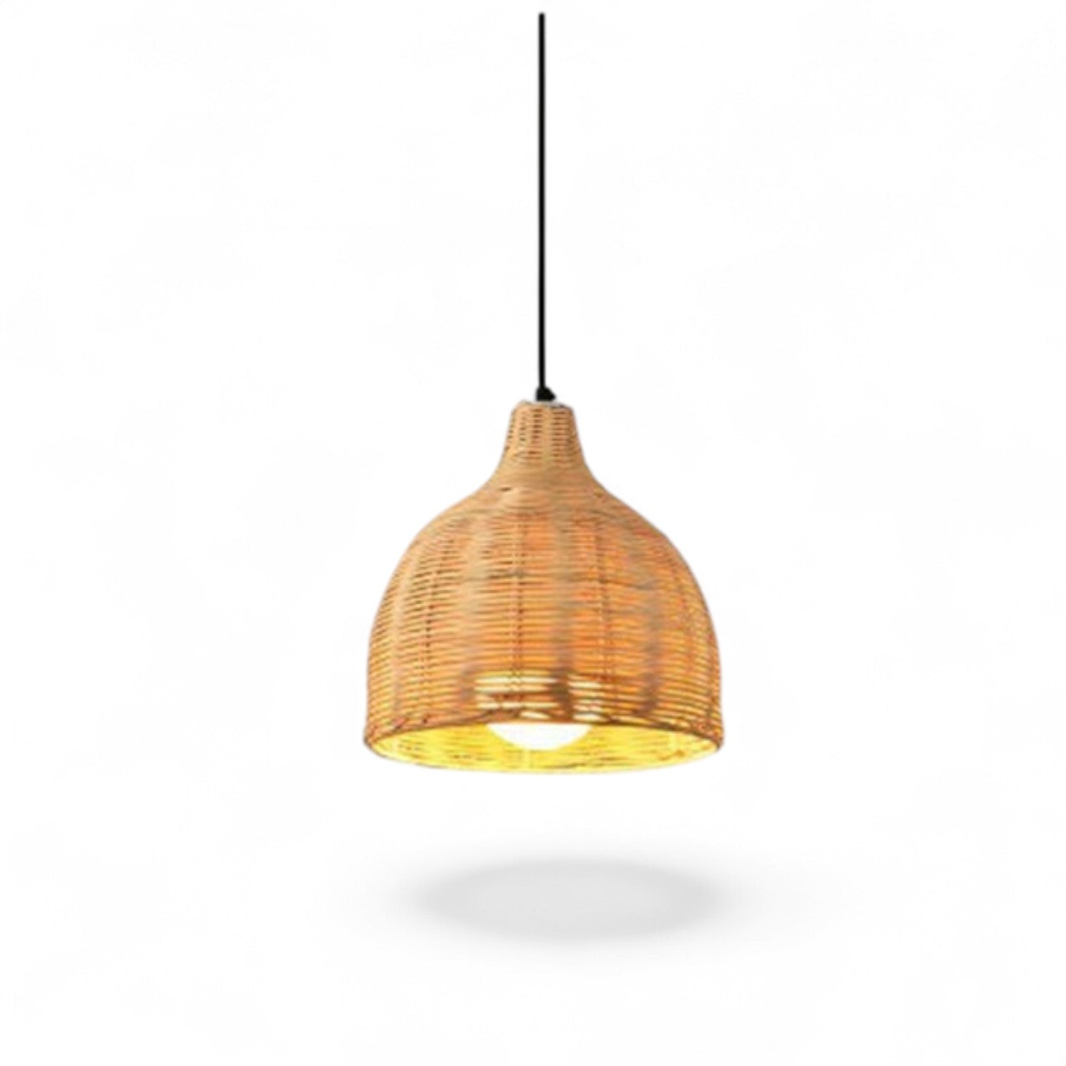 Rattan Bamboo Chandelier – Handwoven Japanese Pendant