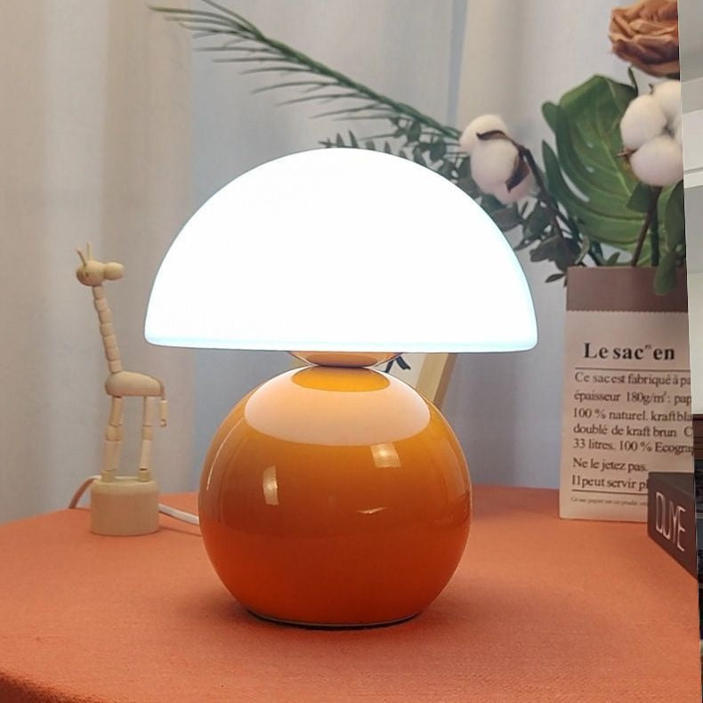 Mushroom Table Lamp – Nordic Ceramic Plug-In Bedside