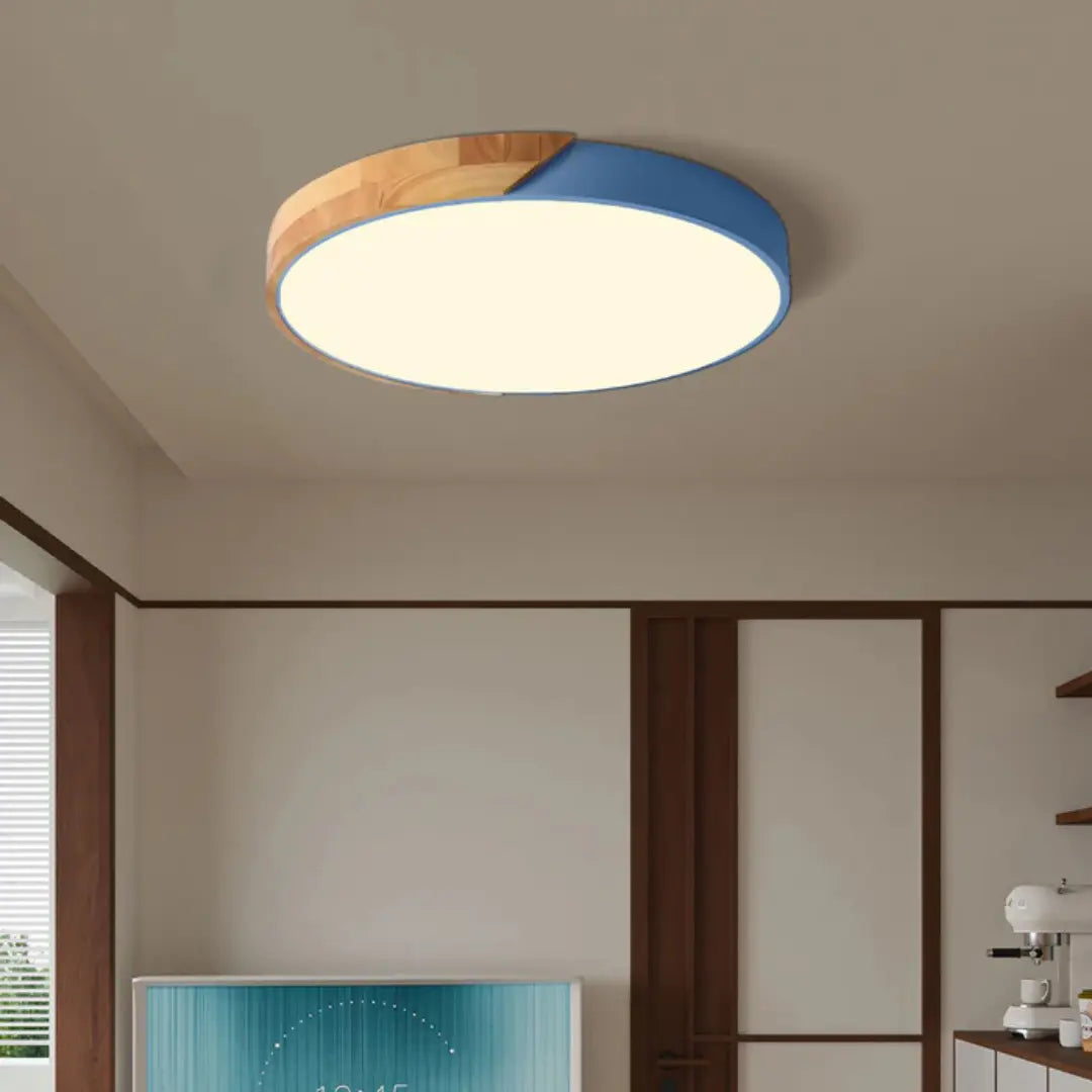 LED Flush Mount Ceiling – Scandinavian Wood Nordic