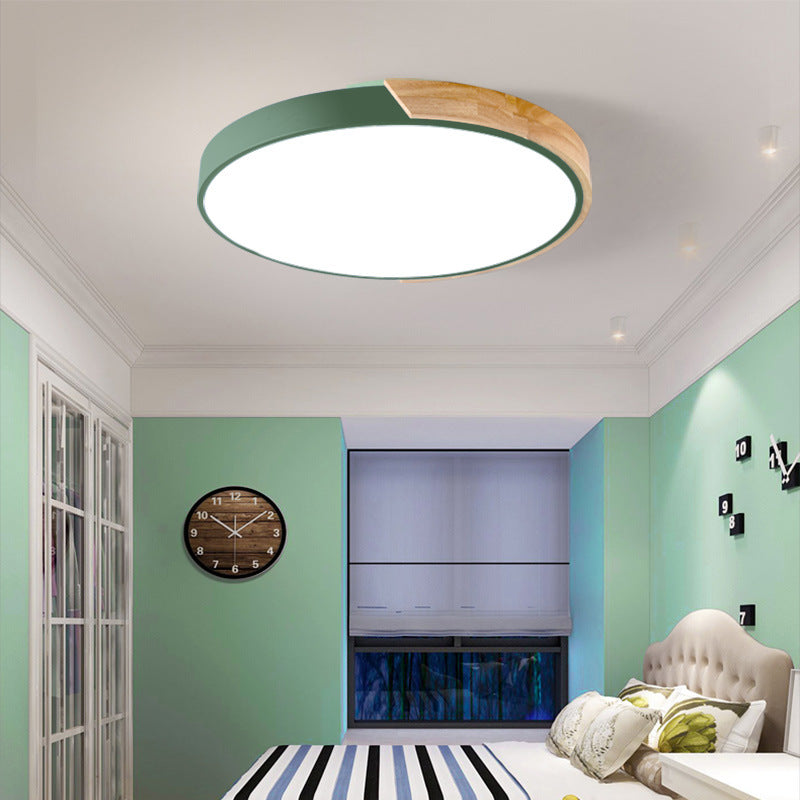 LED Flush Mount Ceiling – Scandinavian Wood Nordic