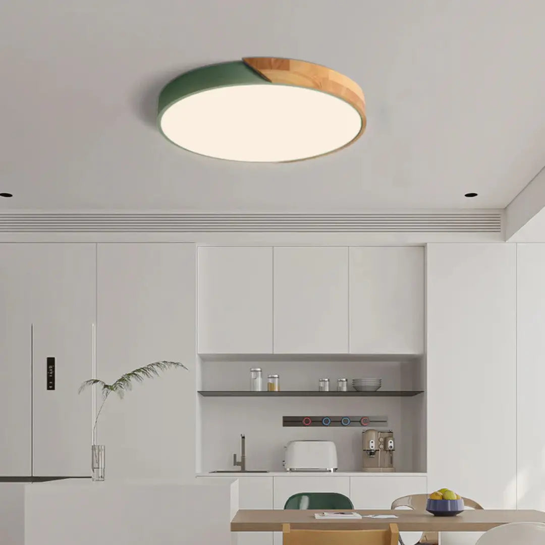 LED Flush Mount Ceiling – Scandinavian Wood Nordic