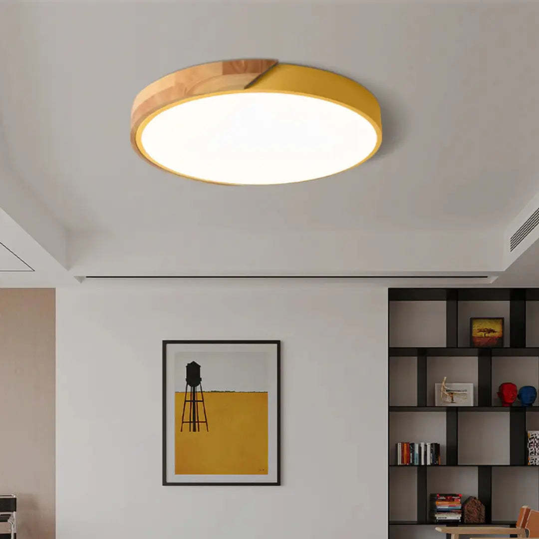 LED Flush Mount Ceiling – Scandinavian Wood Nordic